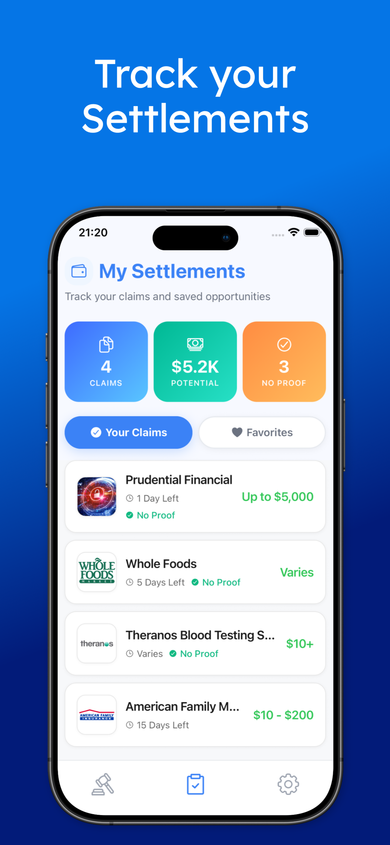 Claimly Claims Tracker